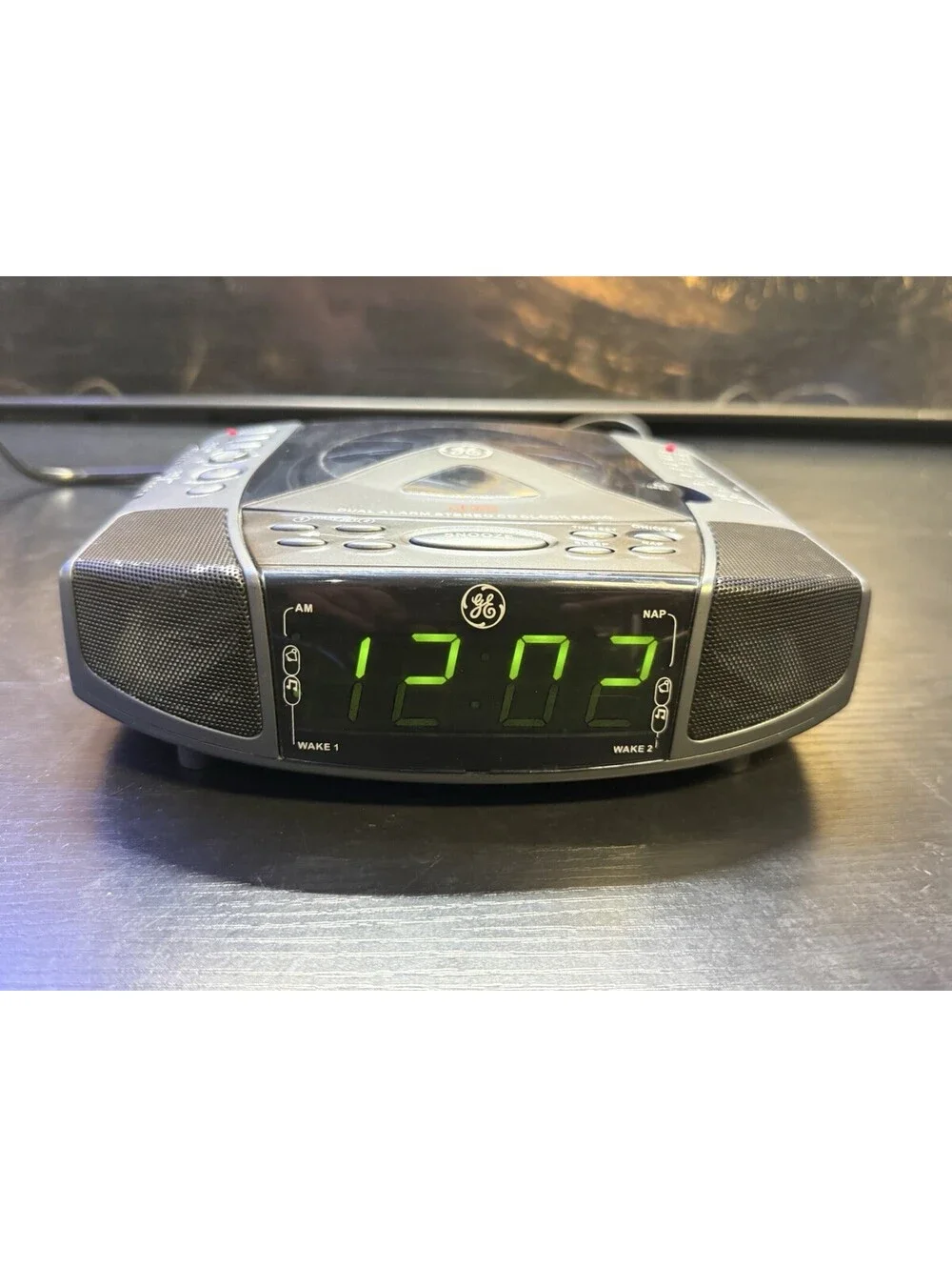 GE 7-4897A Dual Alarm Stereo CD Clock Radio AM/FM Vintage 2002 Tested